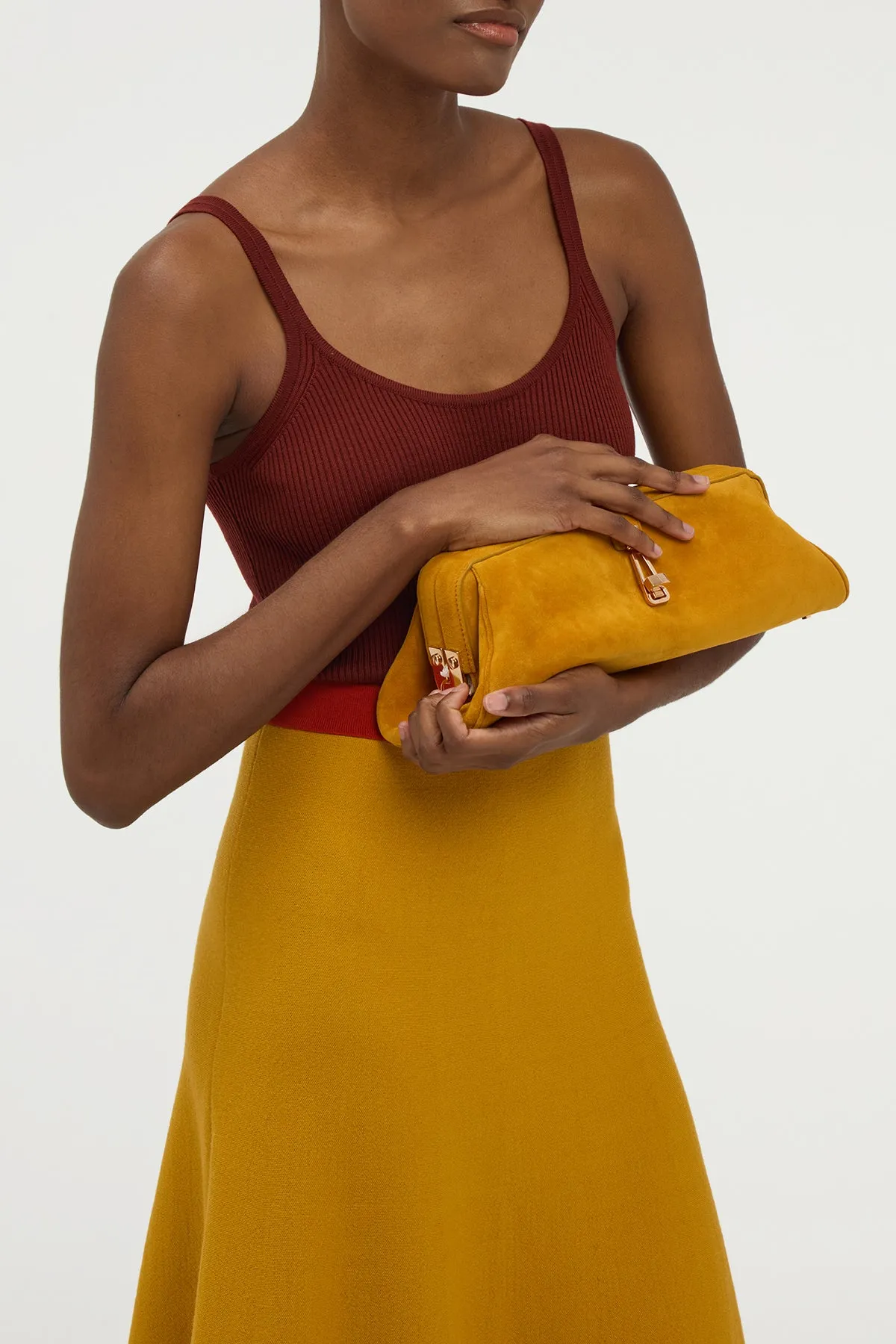 Paola Clutch in Golden Birch Suede sold by Gabriela Hearst product image thumbnail 2