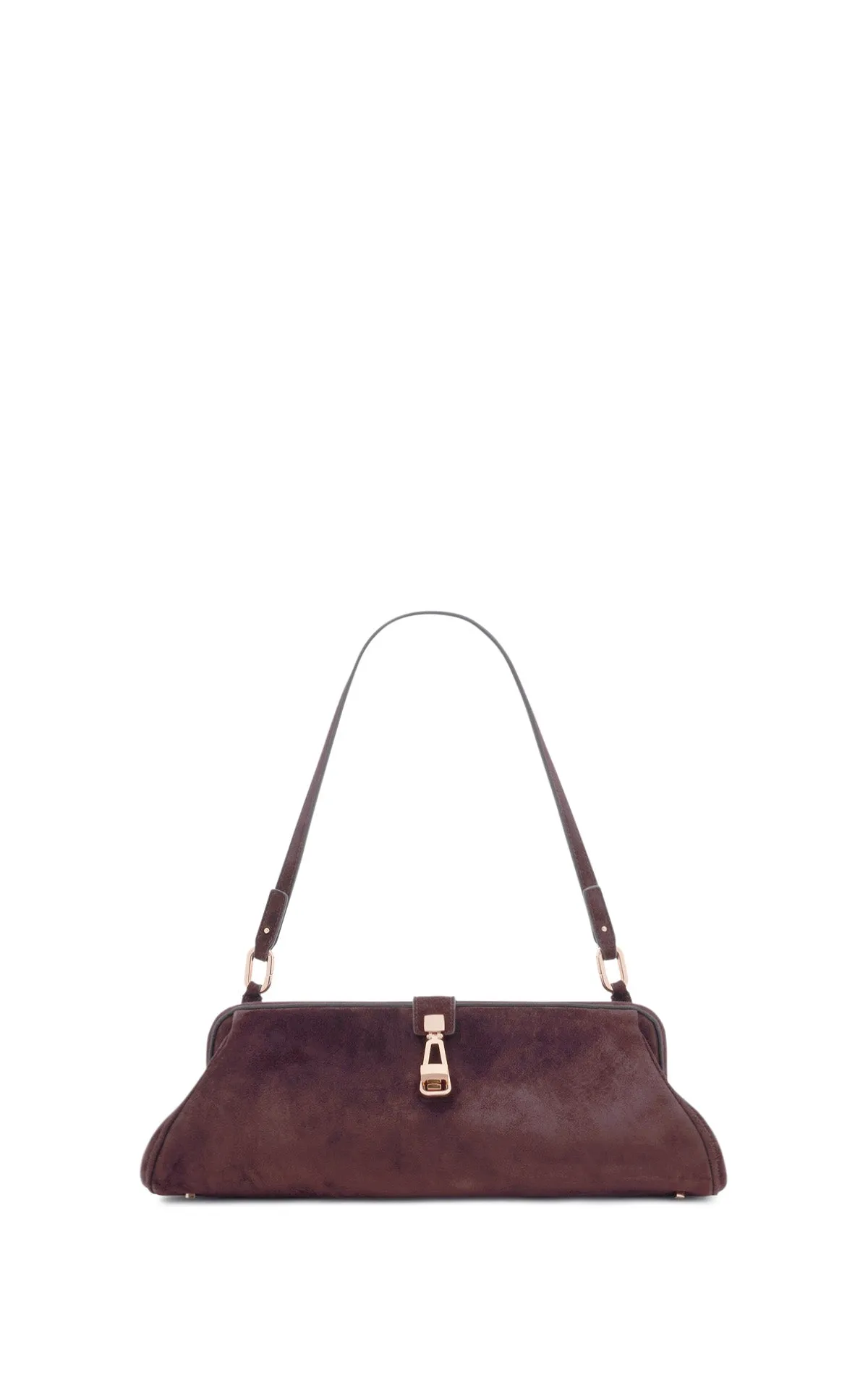 Paola Clutch in Dark Brown Suede sold by Gabriela Hearst product image thumbnail 3