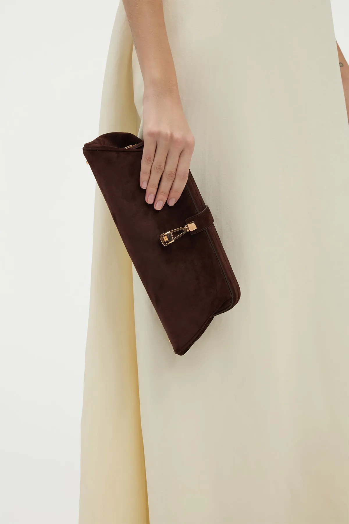 Paola Clutch in Dark Brown Suede sold by Gabriela Hearst product image thumbnail 2