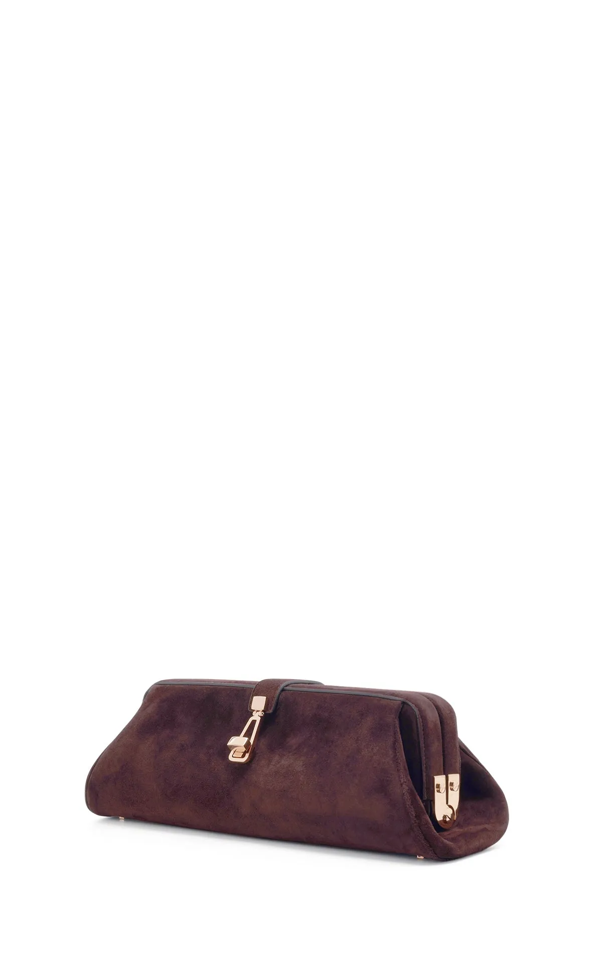 Paola Clutch in Dark Brown Suede sold by Gabriela Hearst product image thumbnail 4