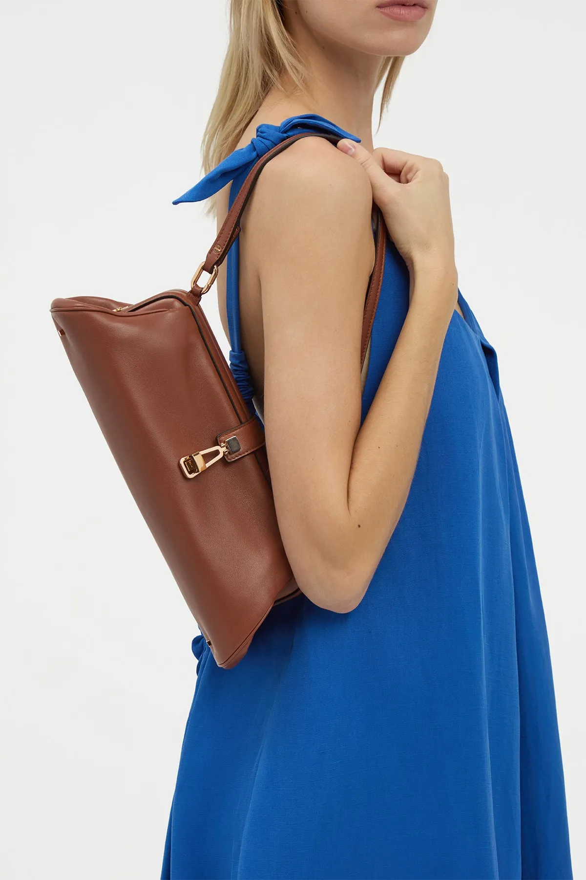 Paola Clutch in Cognac Nappa Leather sold by Gabriela Hearst product image thumbnail 2