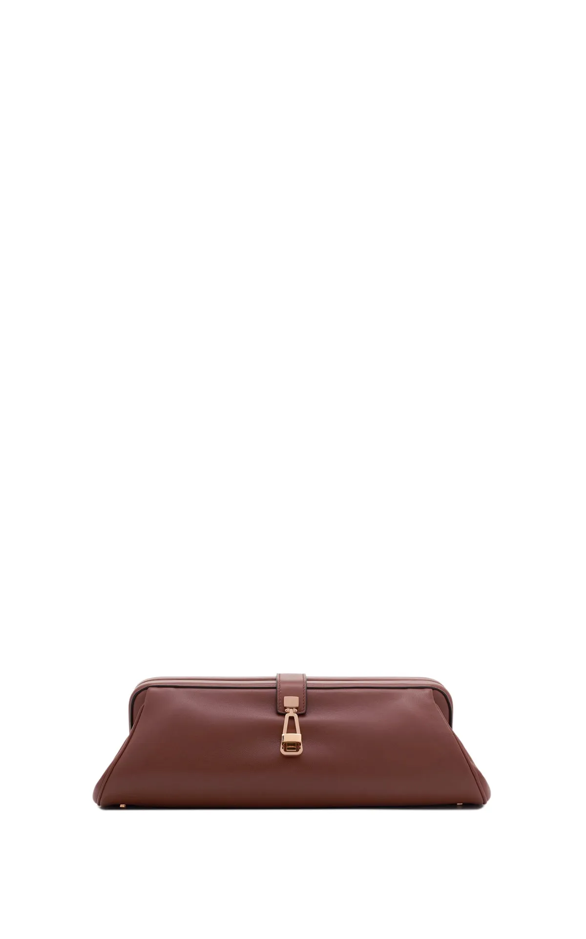 Paola Clutch in Cognac Nappa Leather sold by Gabriela Hearst