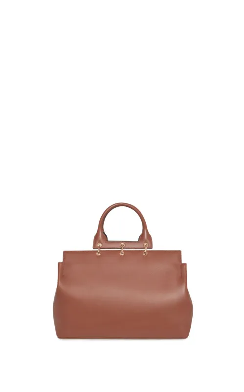 Small Amethyst Bag in Cognac Nappa Leather sold by Gabriela Hearst