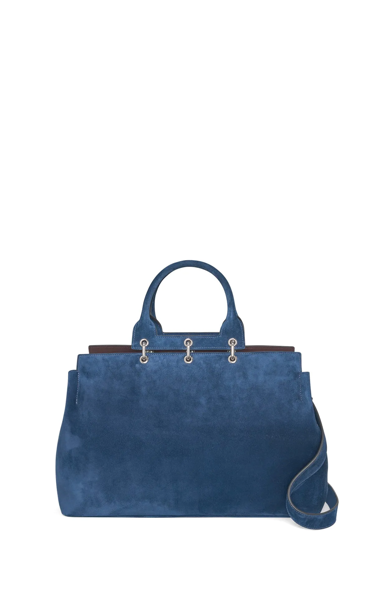 Large Amethyst Bag in Navy Suede sold by Gabriela Hearst product image thumbnail 3