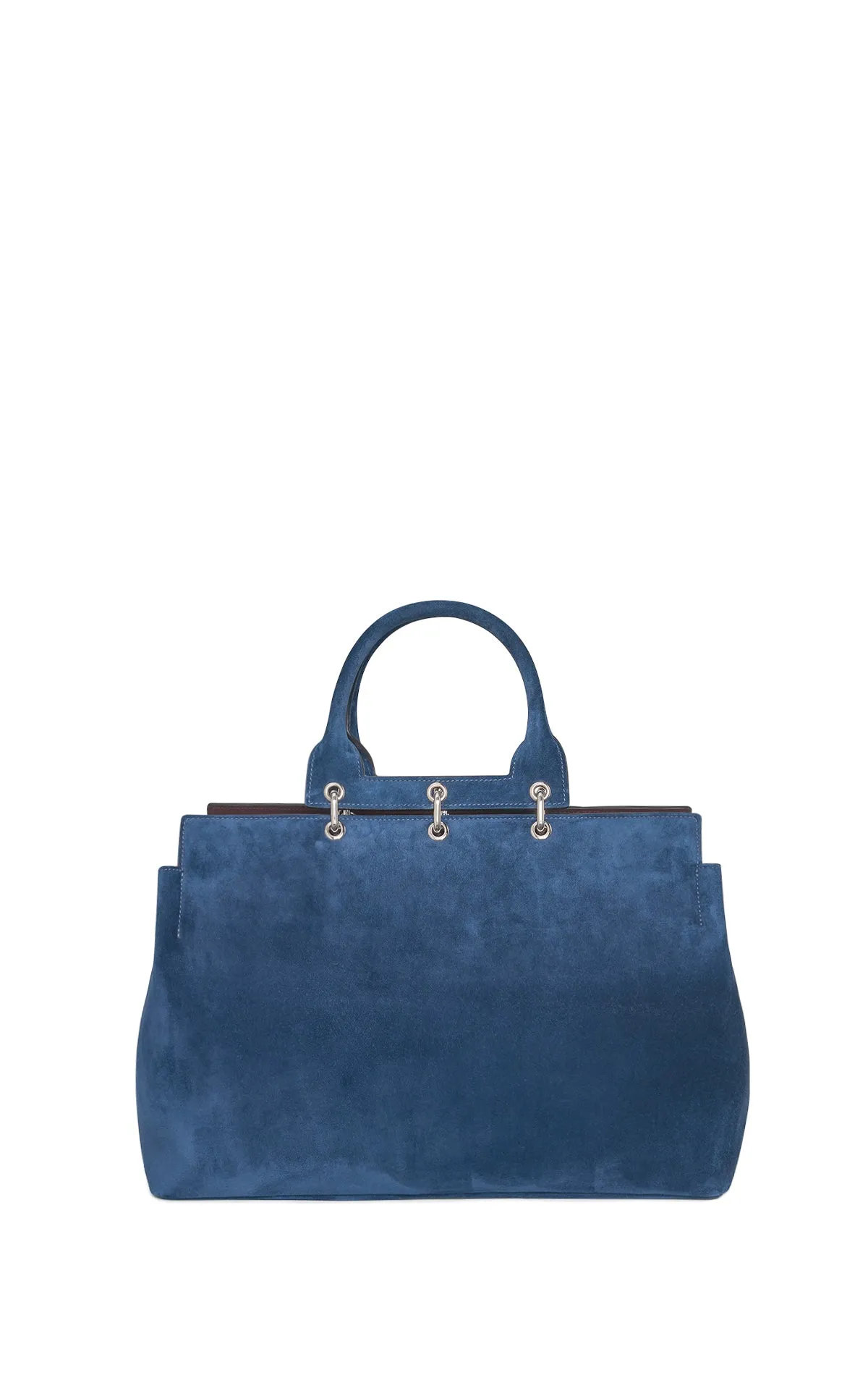 Large Amethyst Bag in Navy Suede sold by Gabriela Hearst