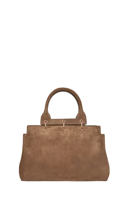 Large Amethyst Bag in Dark Sand Suede sold by Gabriela Hearst