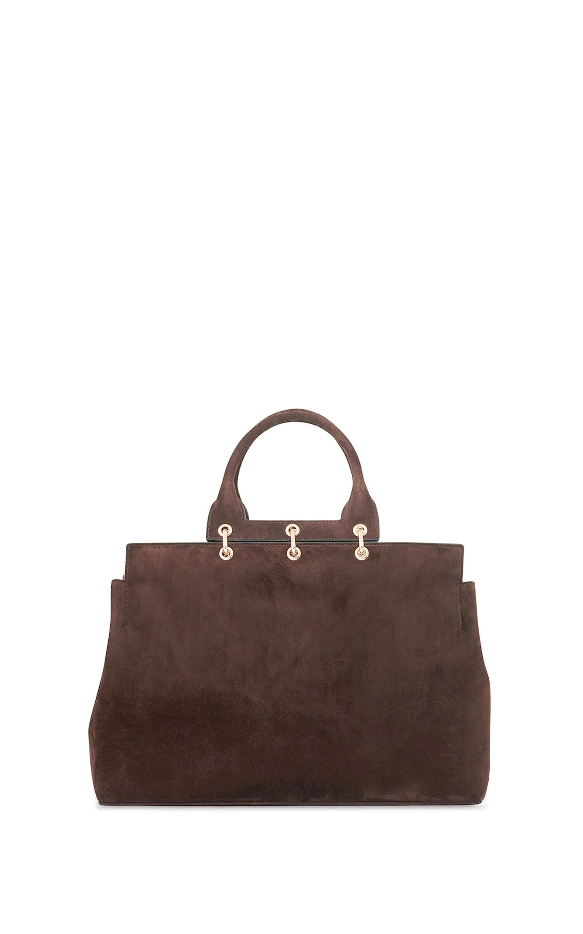 Large Amethyst Bag in Dark Brown Suede sold by Gabriela Hearst