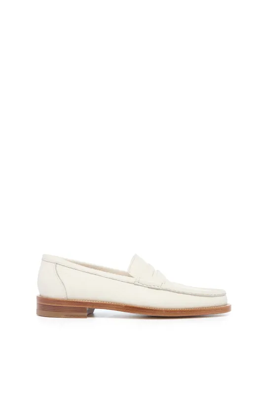 Pierre Loafer in Ivory Textured Leather sold by Gabriela Hearst
