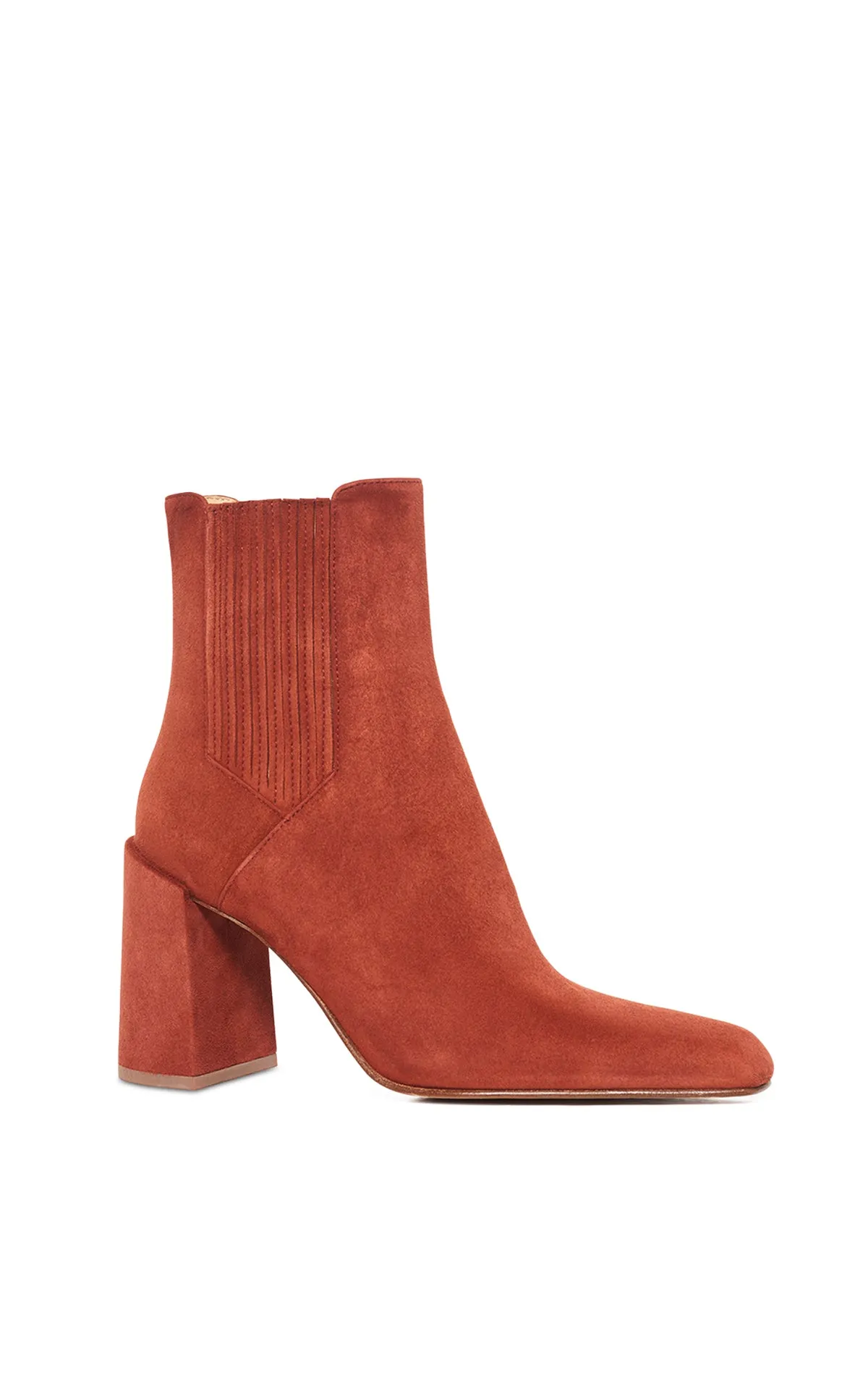 Luke High Heel Boot in Burnt Sienna Suede sold by Gabriela Hearst product image thumbnail 2