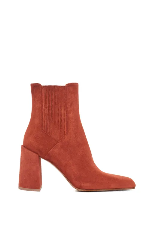 Luke High Heel Boot in Burnt Sienna Suede sold by Gabriela Hearst
