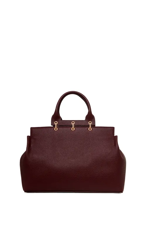 Large Amethyst Bag in Bordeaux Nappa Leather sold by Gabriela Hearst