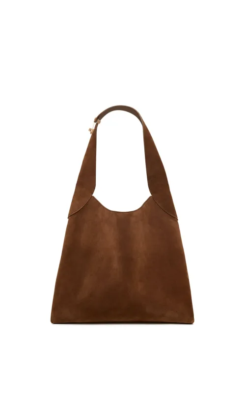 Small Hobo Bag in Dark Brown Suede sold by Gabriela Hearst