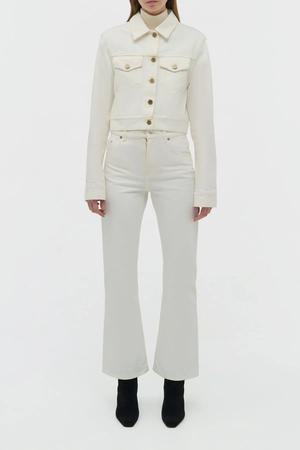 Bronte Jacket in White Recycled Cotton Denim sold by Gabriela Hearst product image thumbnail 2