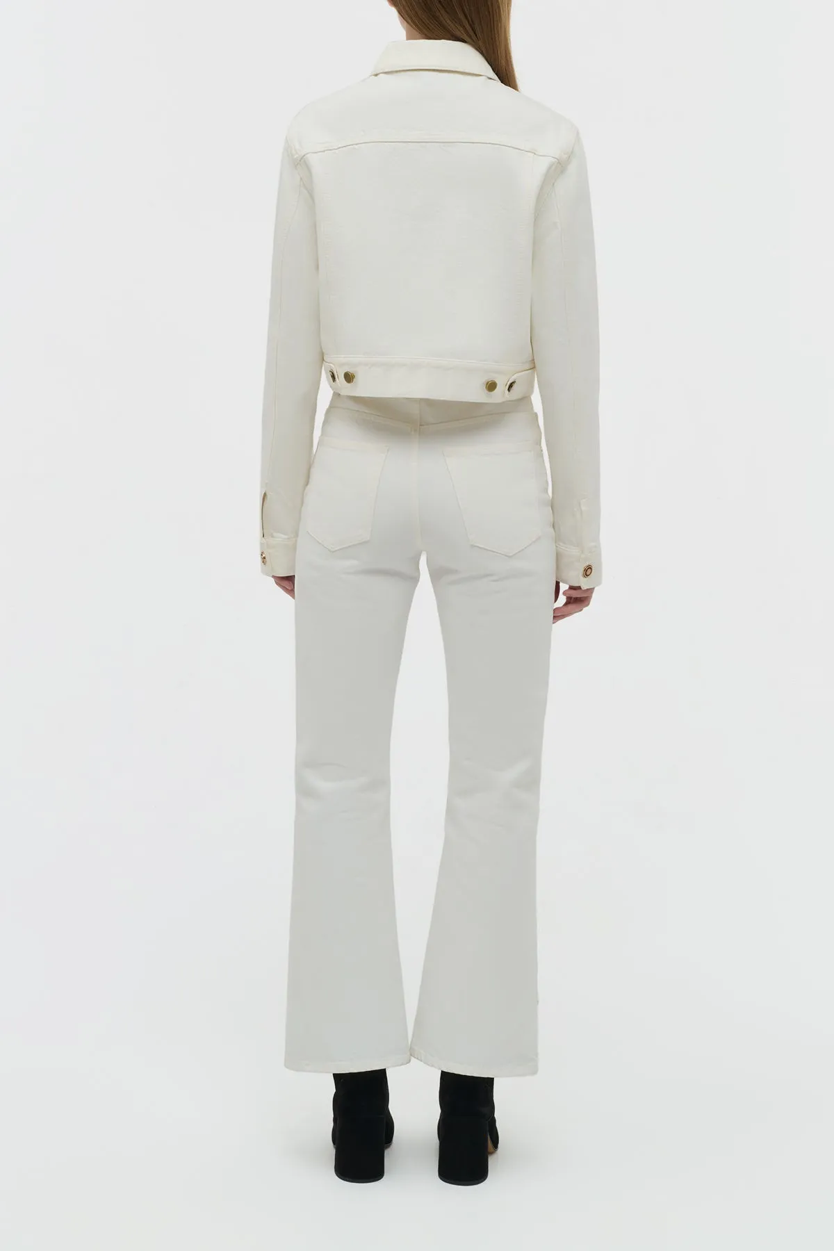 Bronte Jacket in White Recycled Cotton Denim sold by Gabriela Hearst product image thumbnail 4