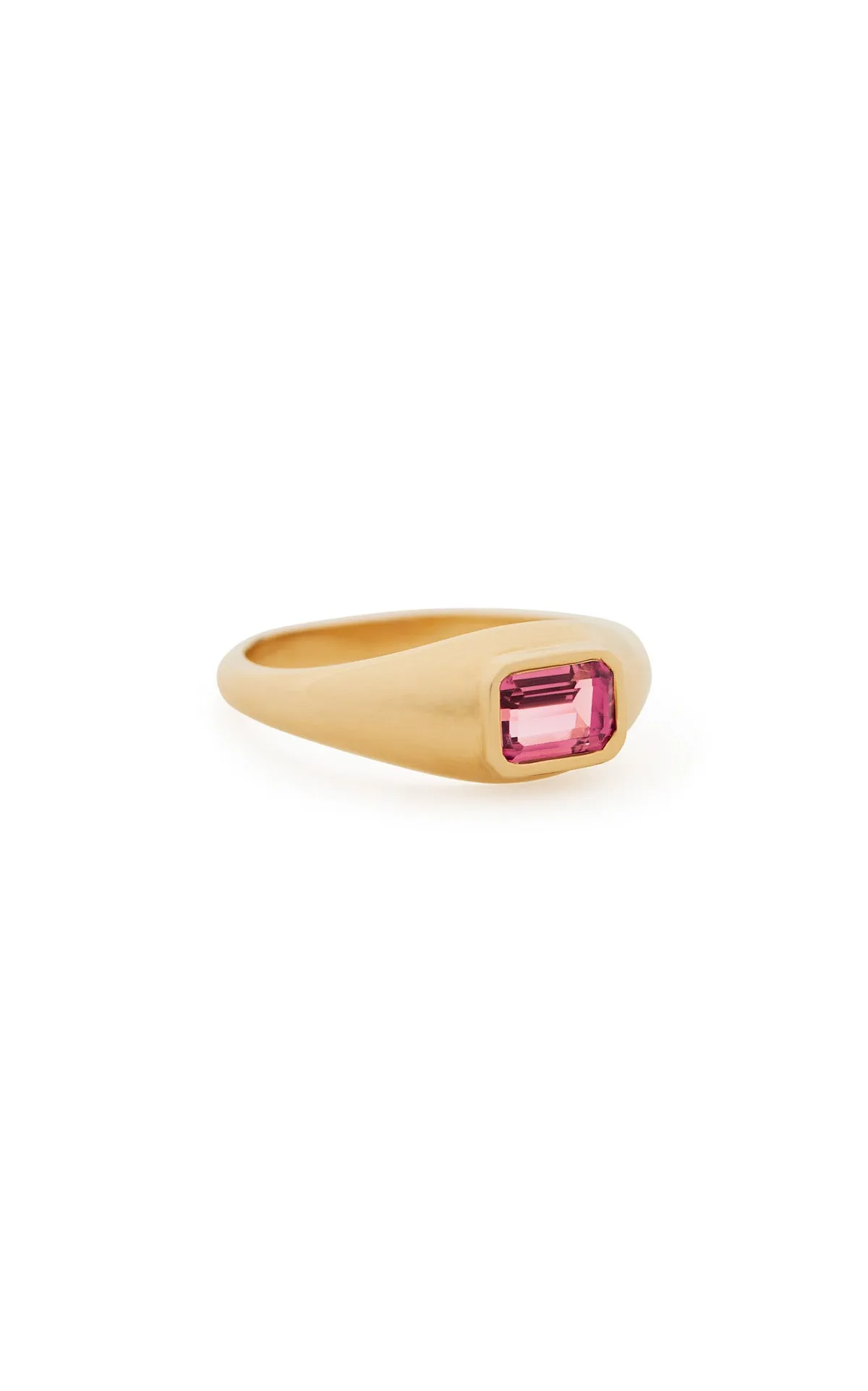 Small Ring in 18K Yellow Gold & Tourmaline Stone sold by Gabriela Hearst product image thumbnail 2