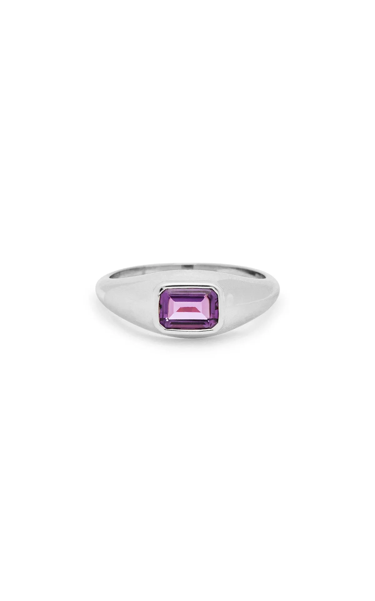 Small Ring in 18K White Gold & Amethyst Stone sold by Gabriela Hearst