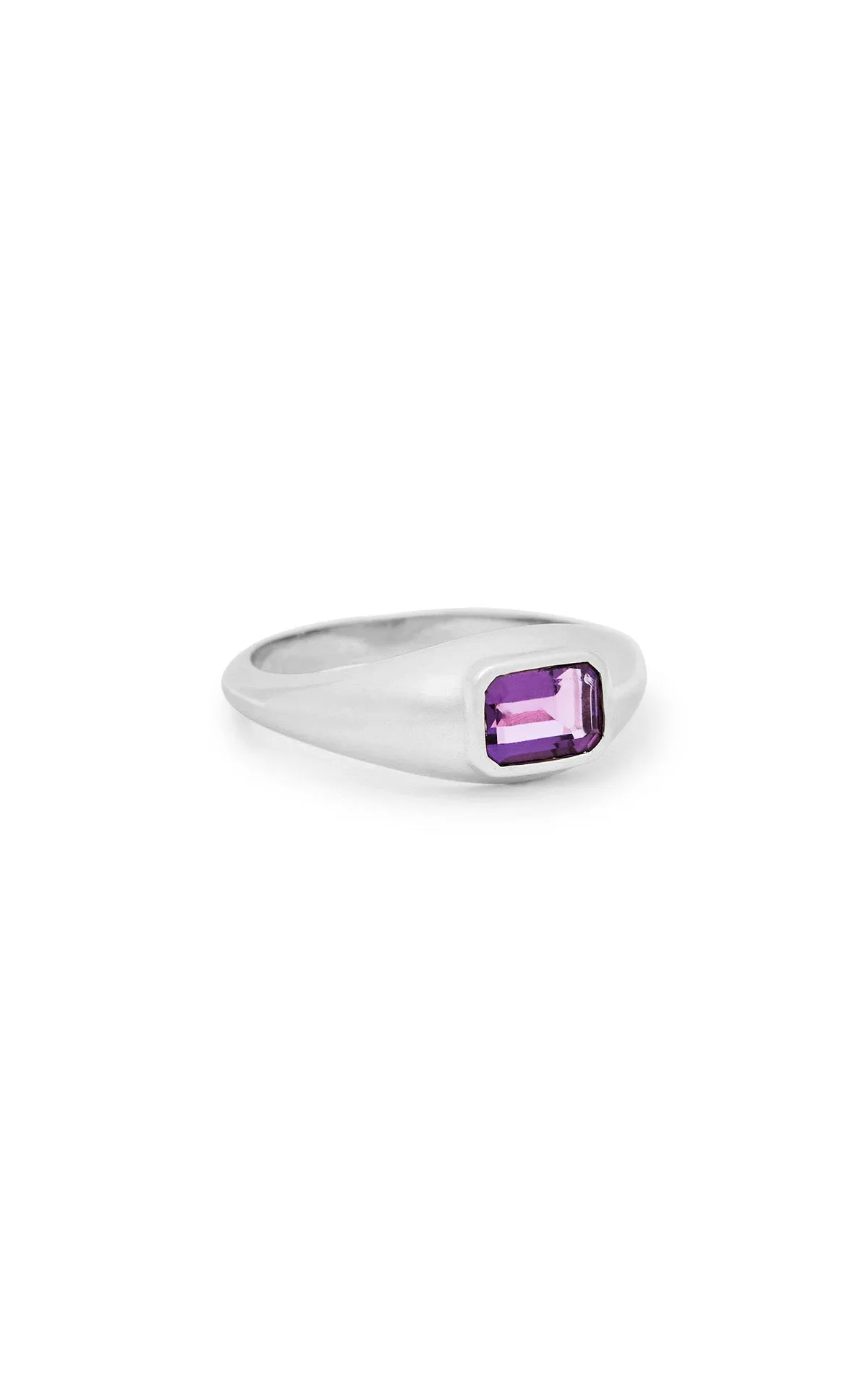 Small Ring in 18K White Gold & Amethyst Stone sold by Gabriela Hearst product image thumbnail 2