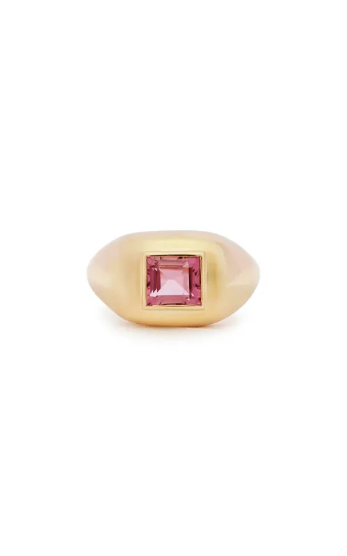 Medium Ring in 18K Yellow Gold & Tourmaline Stone sold by Gabriela Hearst