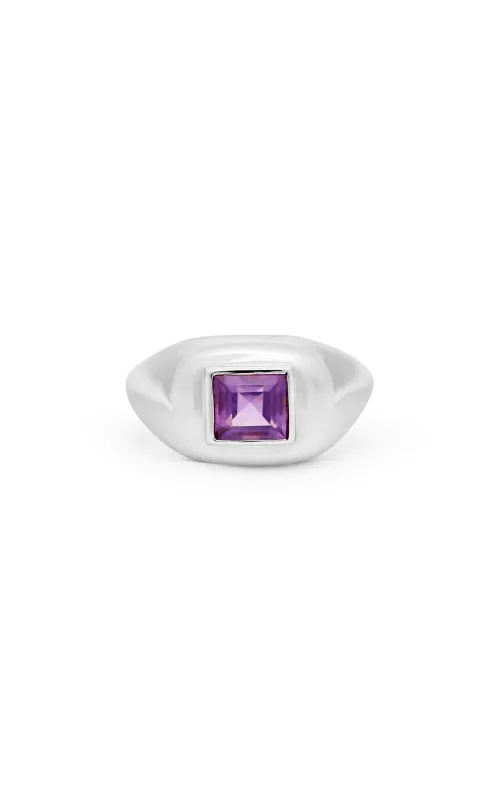 Medium Ring in 18K Yellow Gold & Amethyst Stone sold by Gabriela Hearst