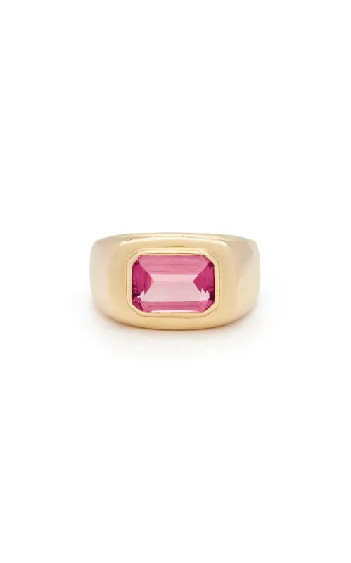 Large Ring in 18K Yellow Gold & Tourmaline Stone sold by Gabriela Hearst