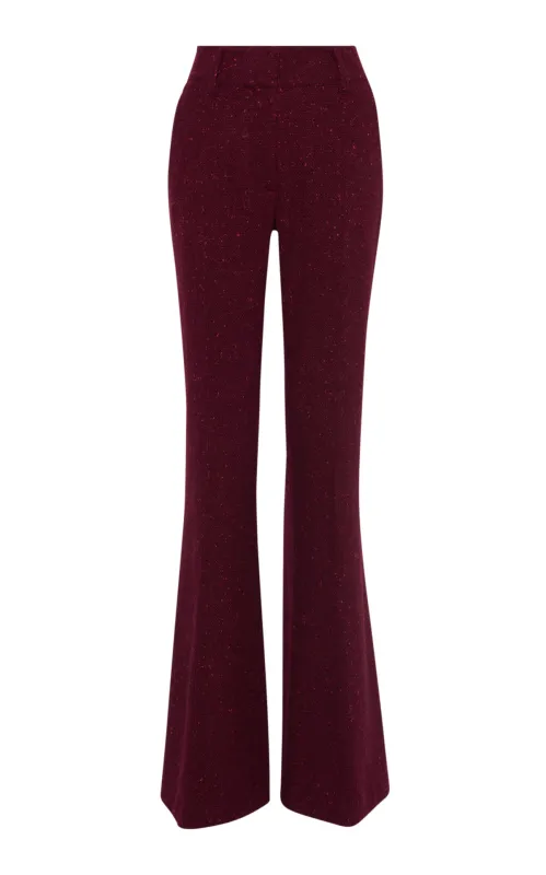 Rhein Knit Pant in Bordeaux Fuchsia Speckle Cashmere made by Gabriela Hearst
