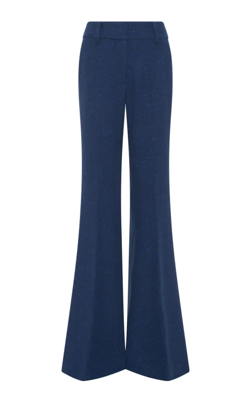 Rhein Knit Pant in Electric Navy Speckle Cashmere made by Gabriela Hearst