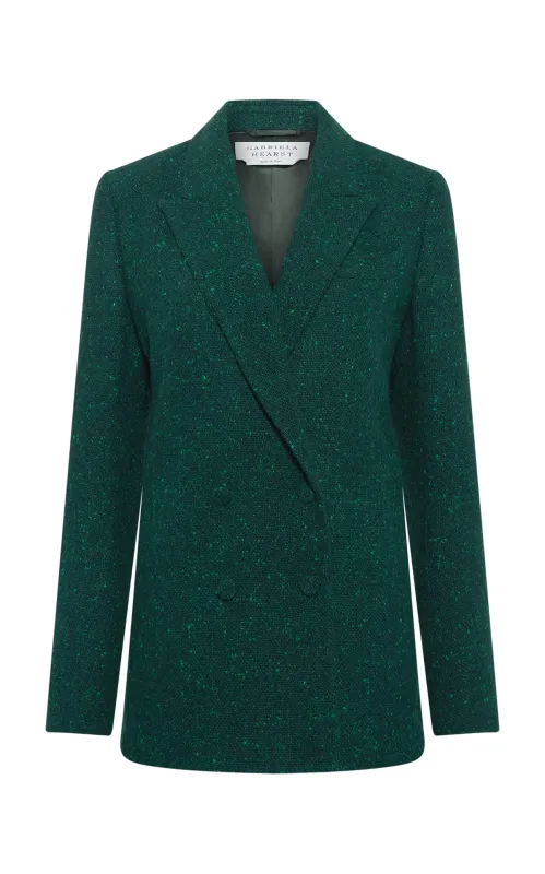 Elliot Blazer in English Green Cashmere sold by Gabriela Hearst