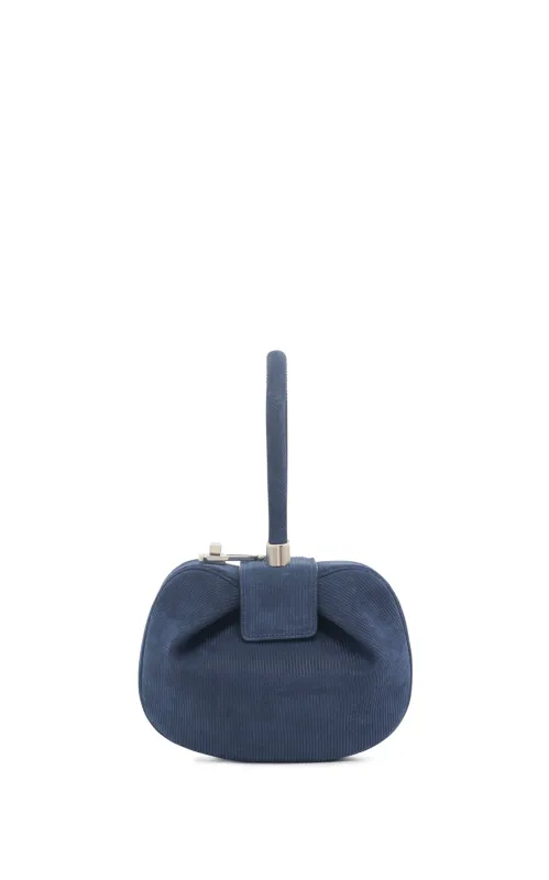 Demi Bag in Electric Navy Suede Corduroy sold by Gabriela Hearst