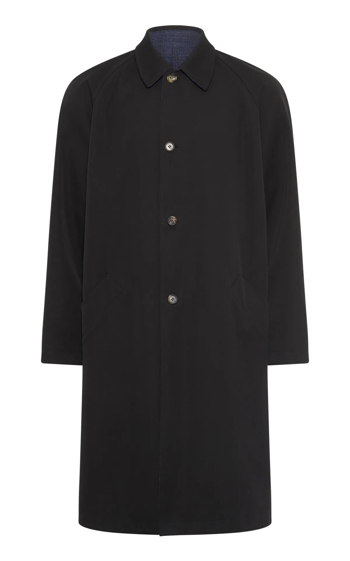 Imper Reversible in Electric Navy sold by Gabriela Hearst