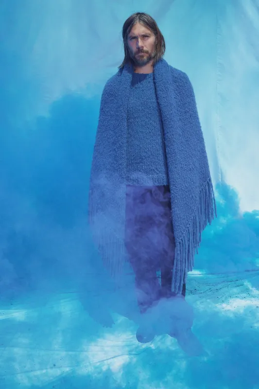 Lawrence Sweater in Cobalt Cashmere sold by Gabriela Hearst