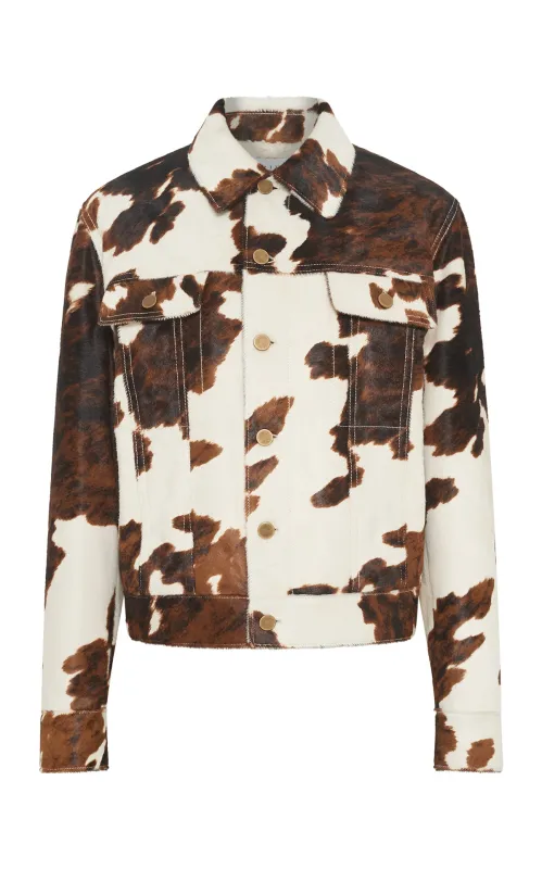 Miran Jacket in Ivory Cognac Multi Leather sold by Gabriela Hearst