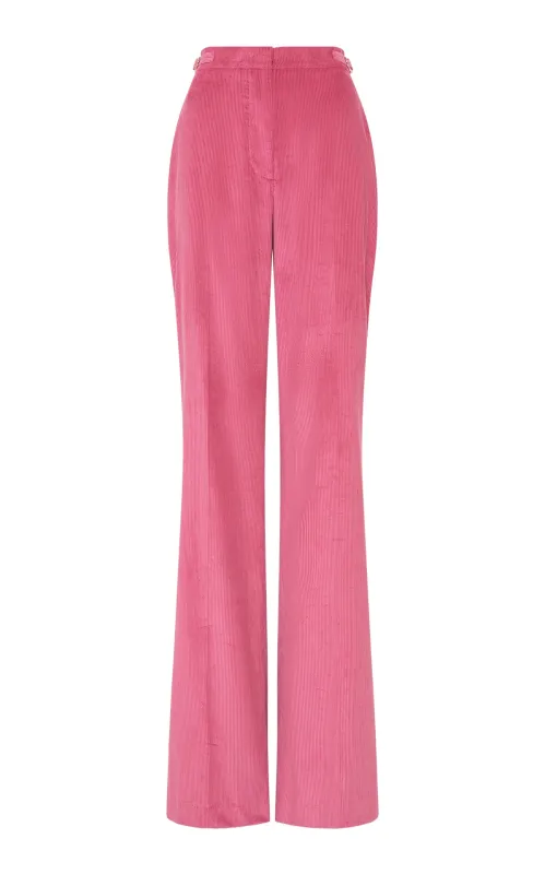 Vesta Pant in Fuchsia Sea Island Corduroy made by Gabriela Hearst