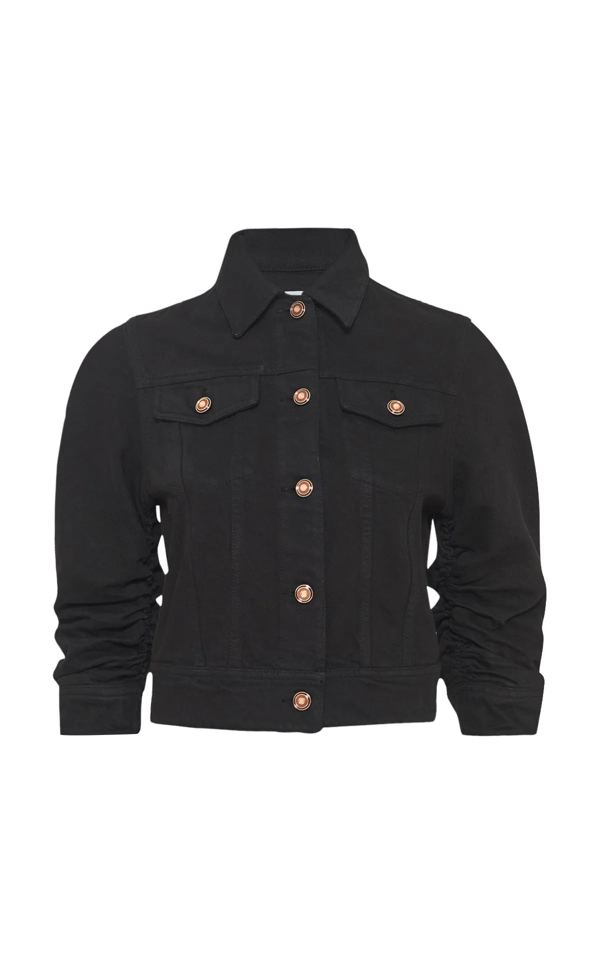 Adira Jacket in Black Recycled Cotton Denim sold by Gabriela Hearst