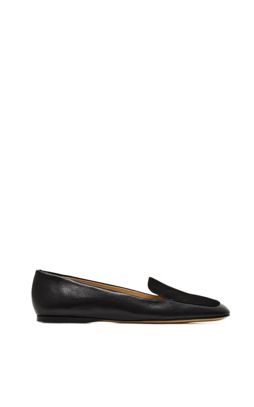 Aveda Flat in Black Leather sold by Gabriela Hearst