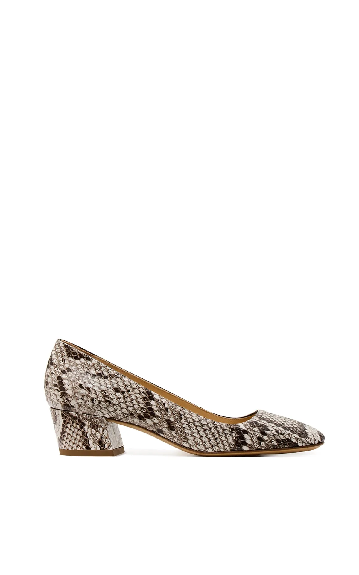 Agathe Heel in Black & White Snakeskin sold by Gabriela Hearst