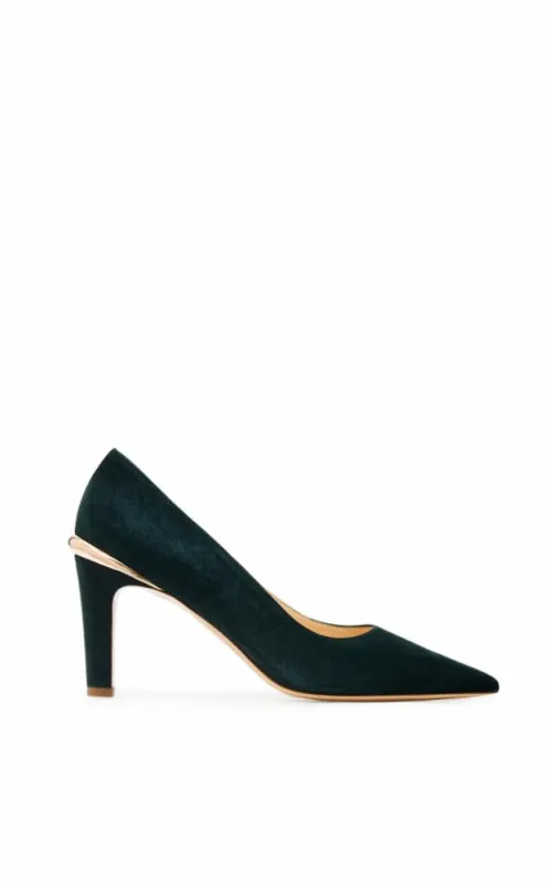 Edwina Heel in English Green Suede sold by Gabriela Hearst