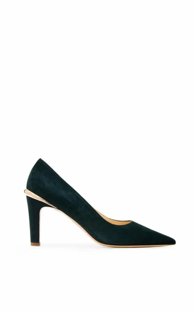 Edwina Heel in English Green Suede sold by Gabriela Hearst