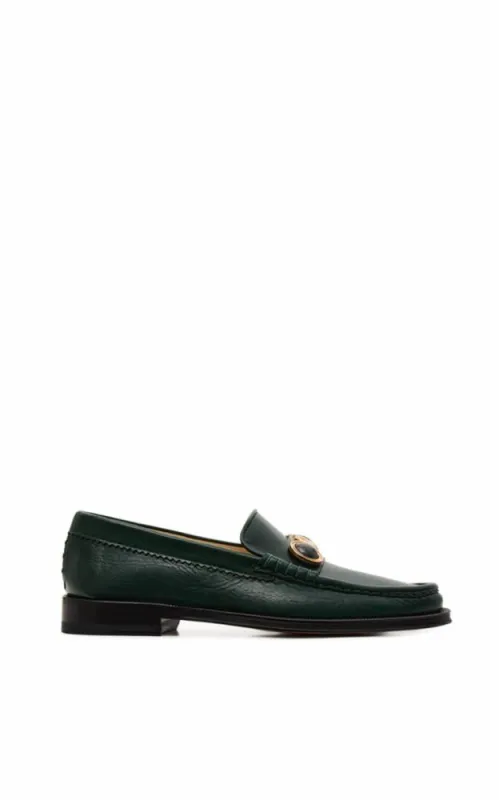 Melchora Loafer in English Green Leather sold by Gabriela Hearst