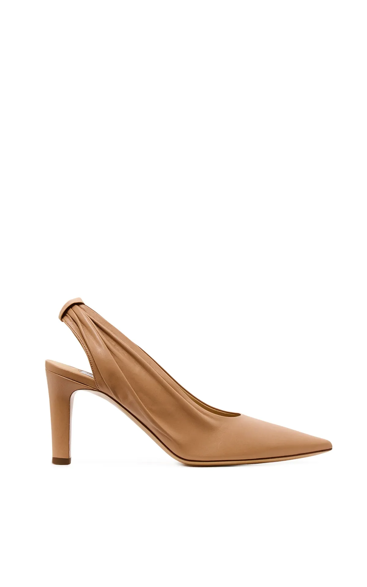 Amari Slingback Pump in Nude Nappa Leather sold by Gabriela Hearst