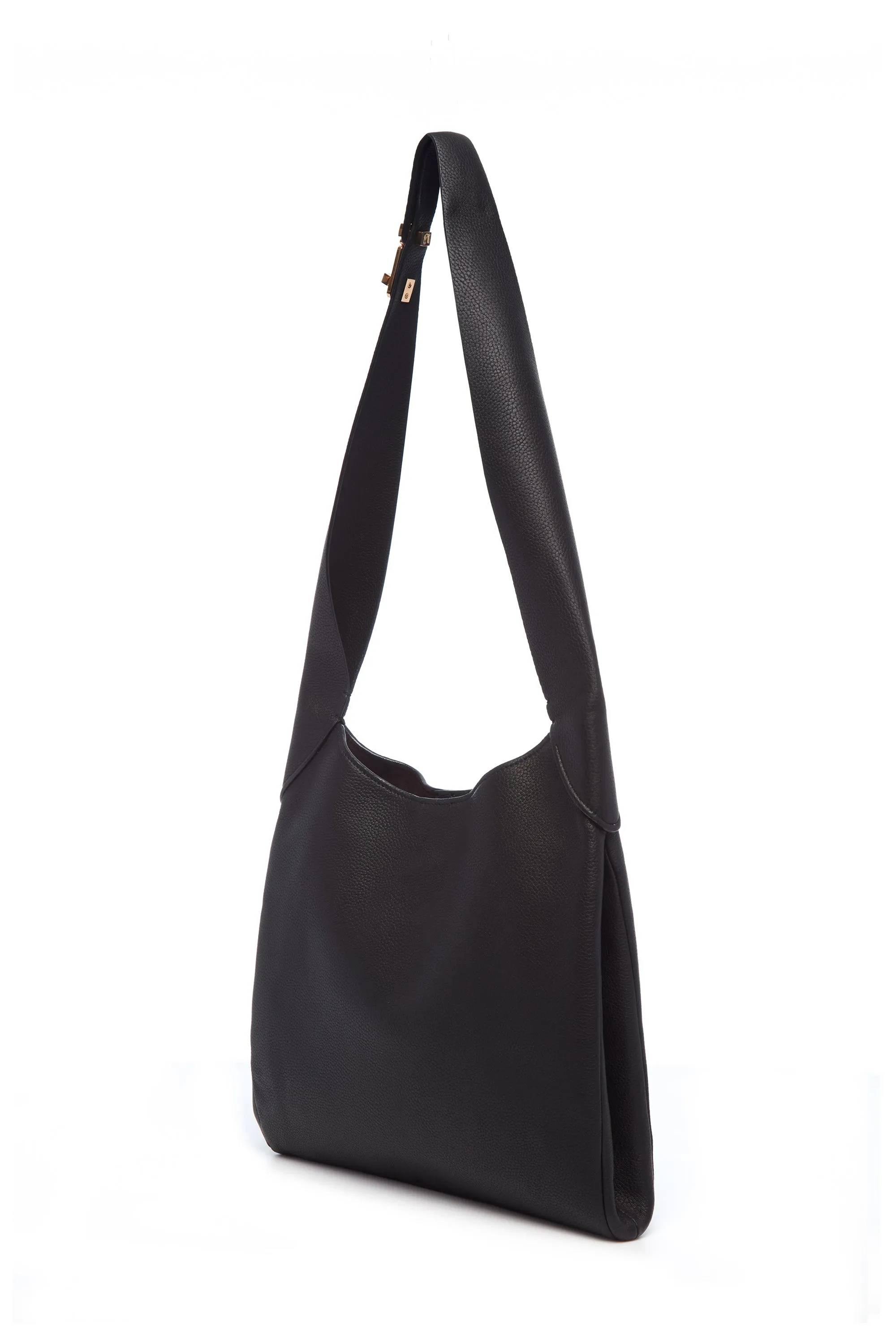 Small Hobo Bag in Black Textured Nappa Leather sold by Gabriela Hearst product image thumbnail 3