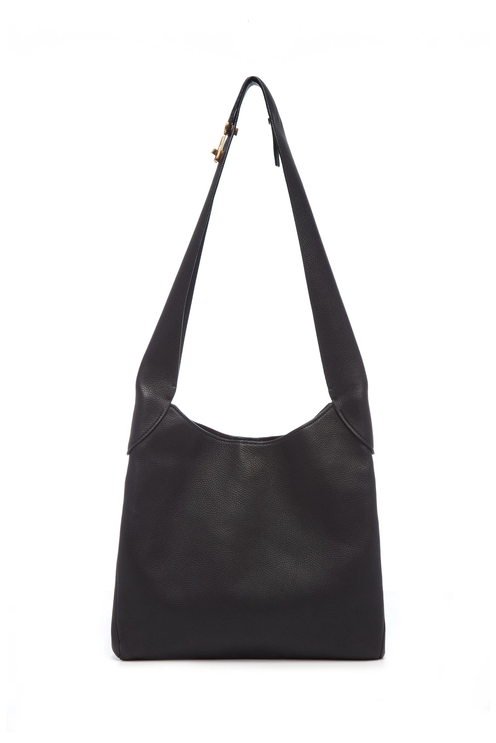 Small Hobo Bag in Black Textured Nappa Leather sold by Gabriela Hearst