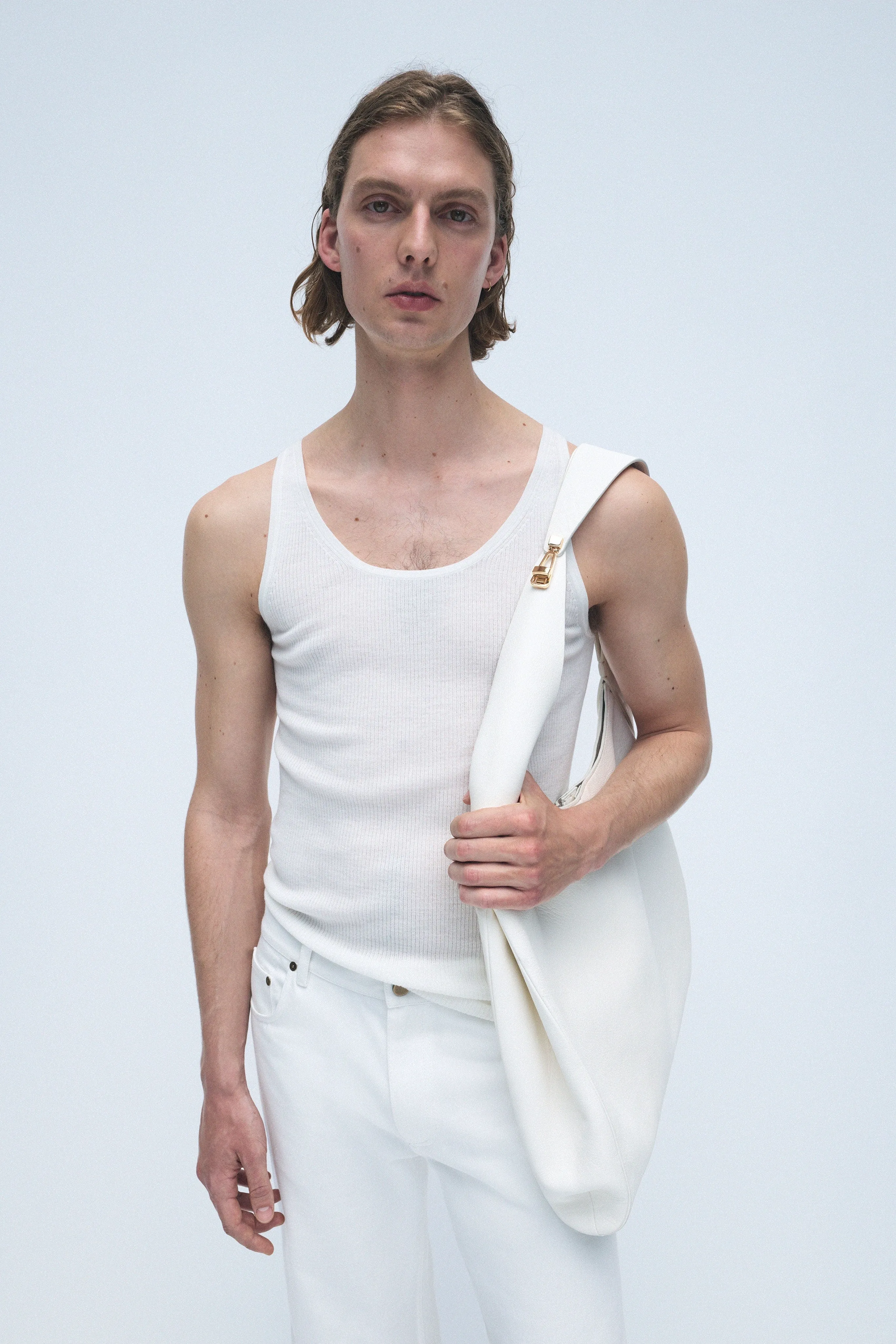 Men's Knit Tank Top in Ivory Cashmere sold by Gabriela Hearst product image thumbnail 2