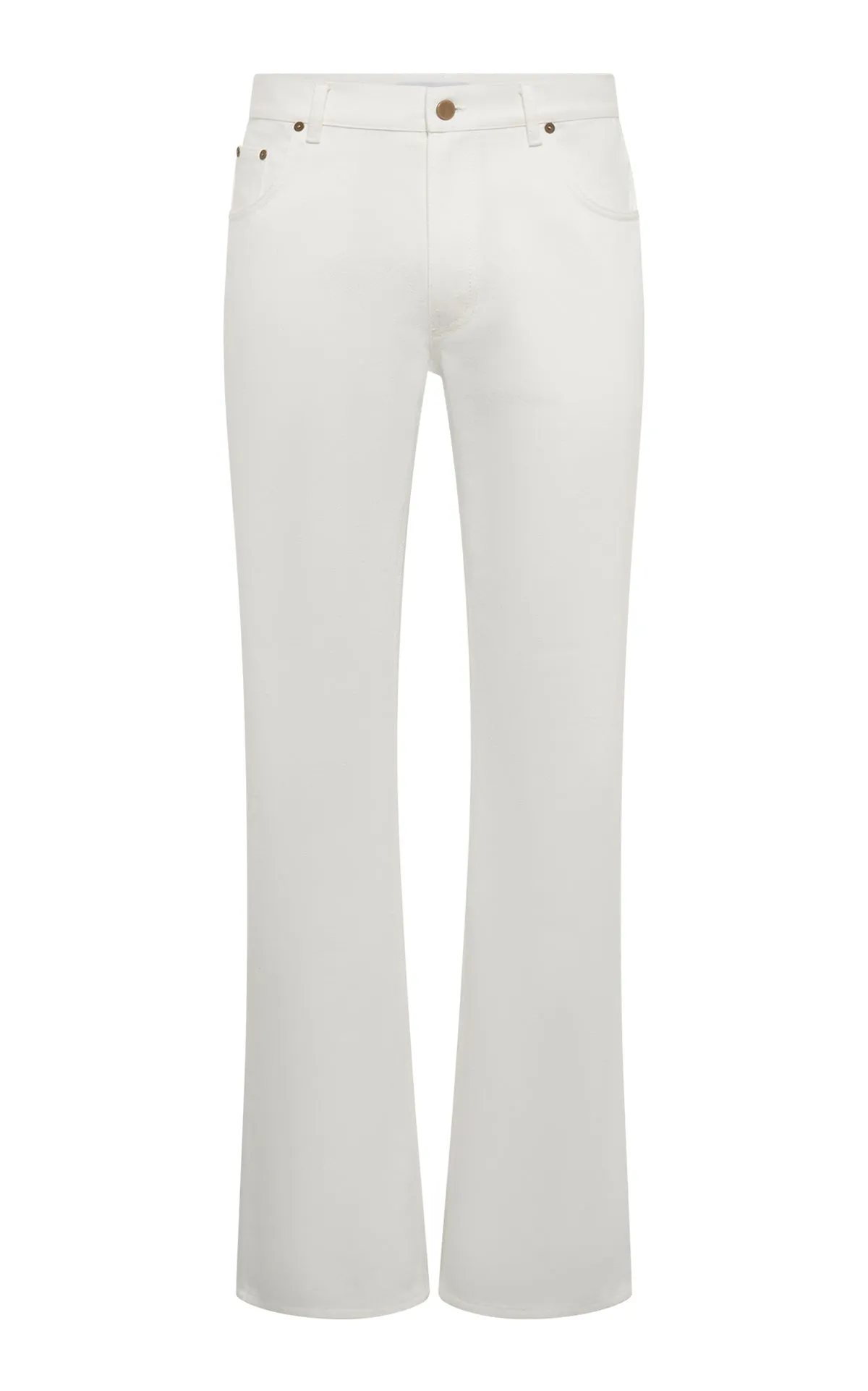 Preston Pant in White Recycled Cotton Linen Denim sold by Gabriela Hearst