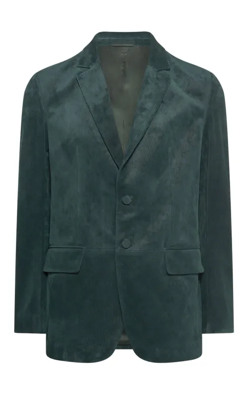Irving Jacket in English Green Suede Corduroy sold by Gabriela Hearst