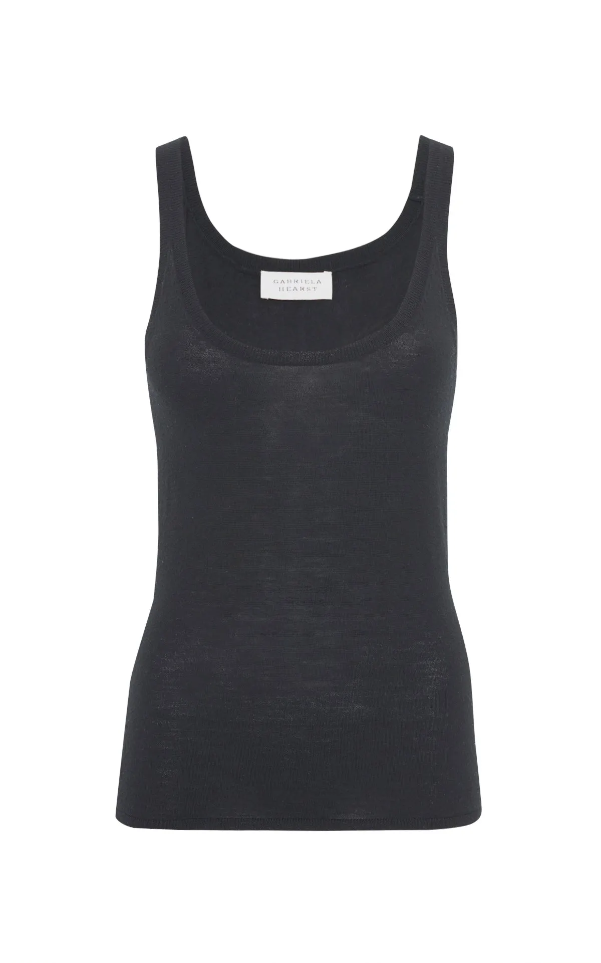 Cinxia Knit Tank Top in Black Cashmere Silk with Hemp sold by Gabriela Hearst