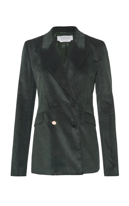 Angela Blazer in English Green Sea Island Cotton Corduroy sold by Gabriela Hearst