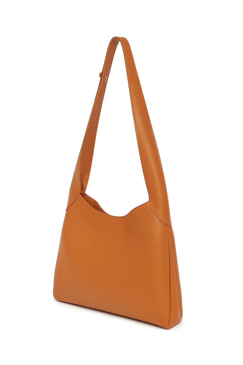 Small Hobo Bag in Cognac Textured Nappa Leather sold by Gabriela Hearst product image thumbnail 2