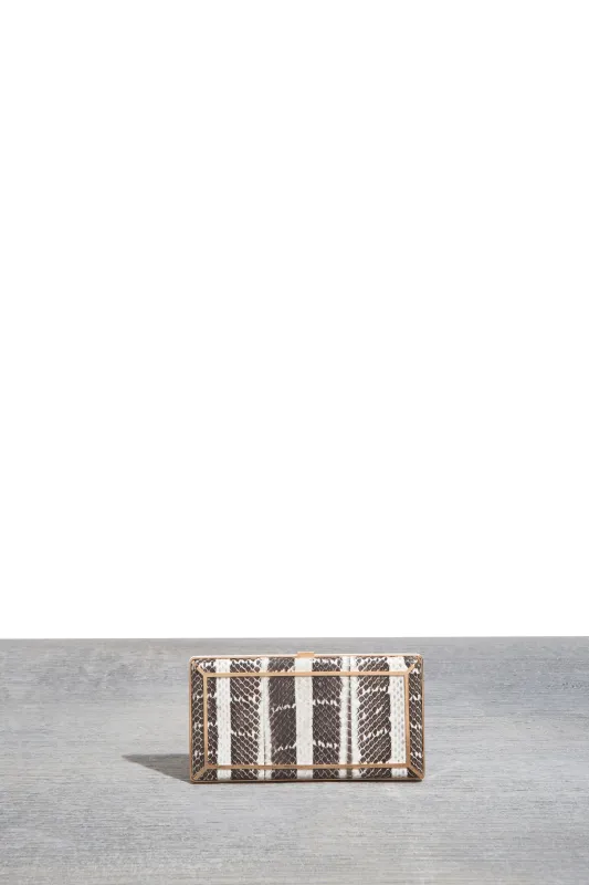 Callas Clutch in Black & White Snakeskin sold by Gabriela Hearst