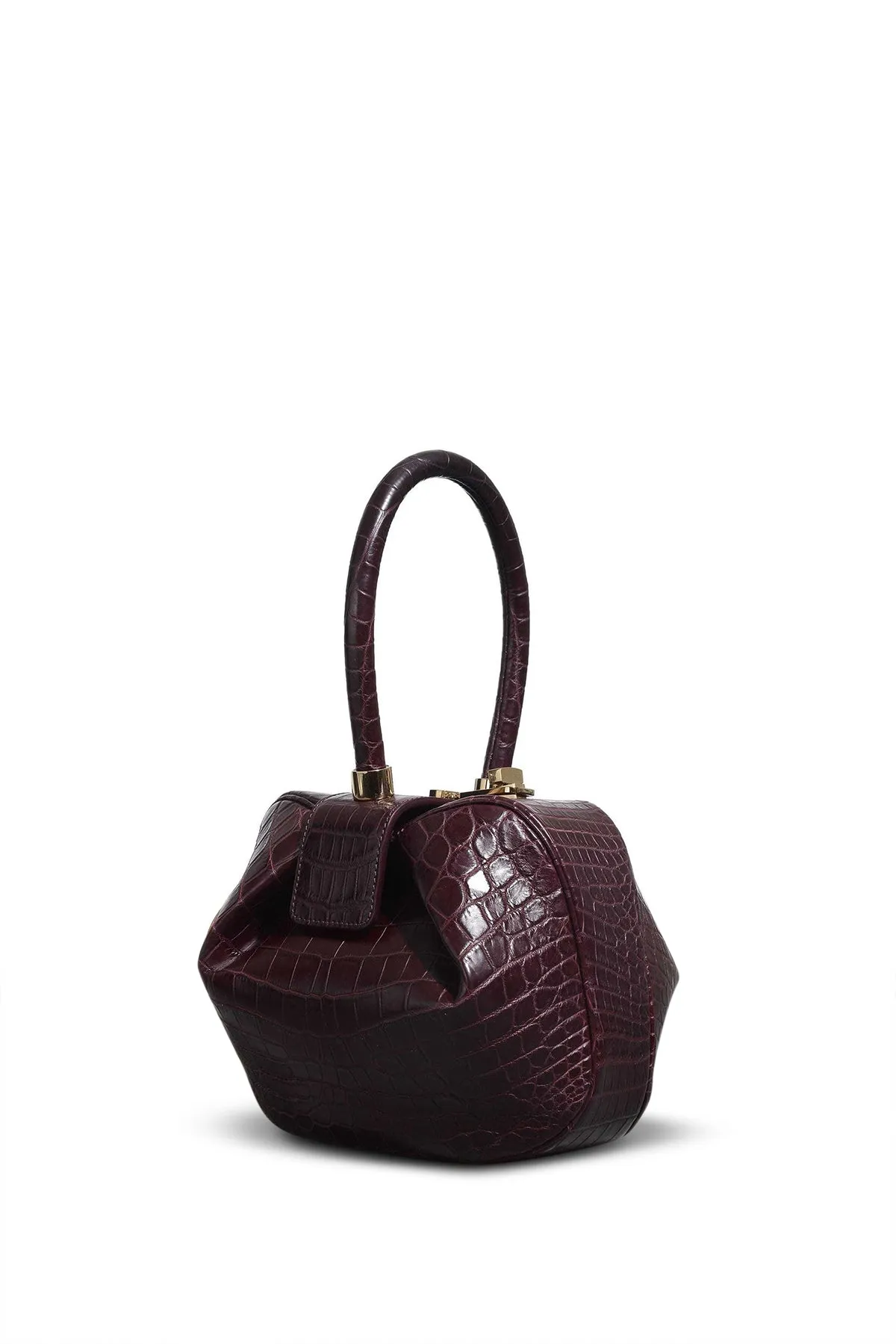Demi Bag in Bordeaux Crocodile Leather sold by Gabriela Hearst