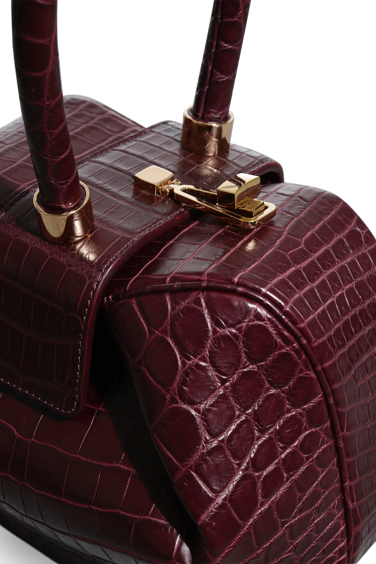 Demi Bag in Bordeaux Crocodile Leather sold by Gabriela Hearst product image thumbnail 3